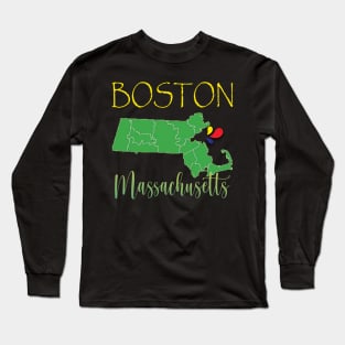 Boston Massachusetts Long Sleeve T-Shirt